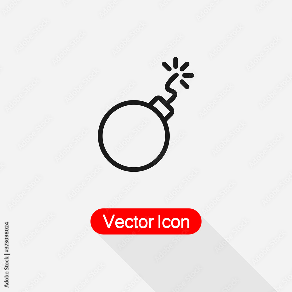 Bomb With Fuse Icon Vector Illustration Eps10 Bomb With Fuse Icon Vector Illustration Eps10