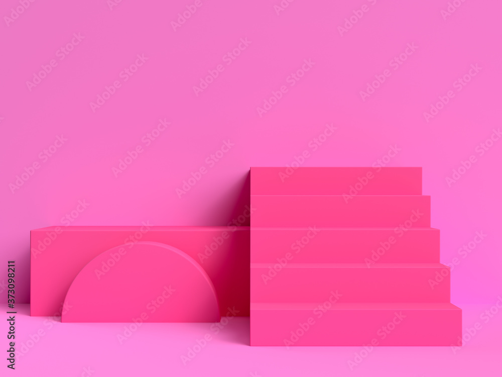 pink scene wall steps podium 3d rendering pink scene wall steps podium 3d rendering