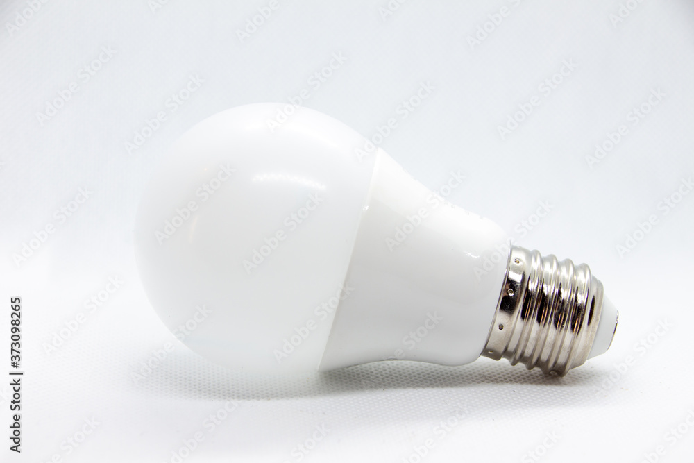 White light bulb on white background White light bulb on white background
