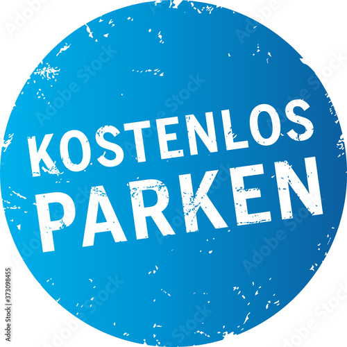 blauer Button kostenlos parken