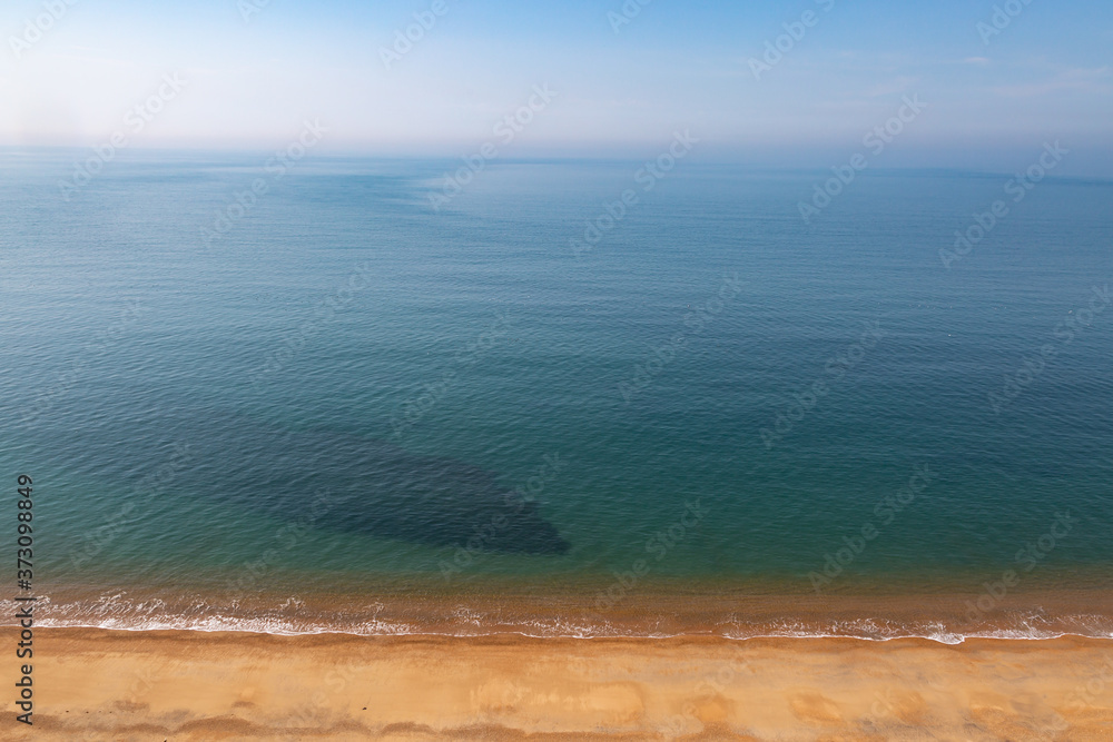 A View Over the Ocean from above the Cliffs, at Whale Chine Beach