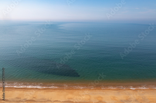 A View Over the Ocean from above the Cliffs, at Whale Chine Beach