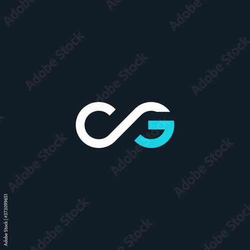 initial logo CG infinity geometric