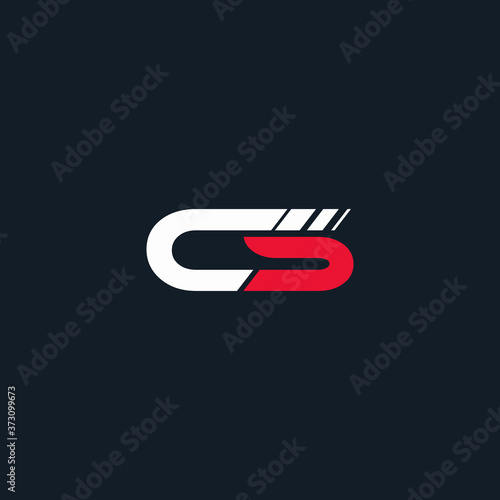 initial logo CS geometric monogram