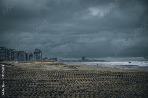 Nieuwpoort - storm on sea