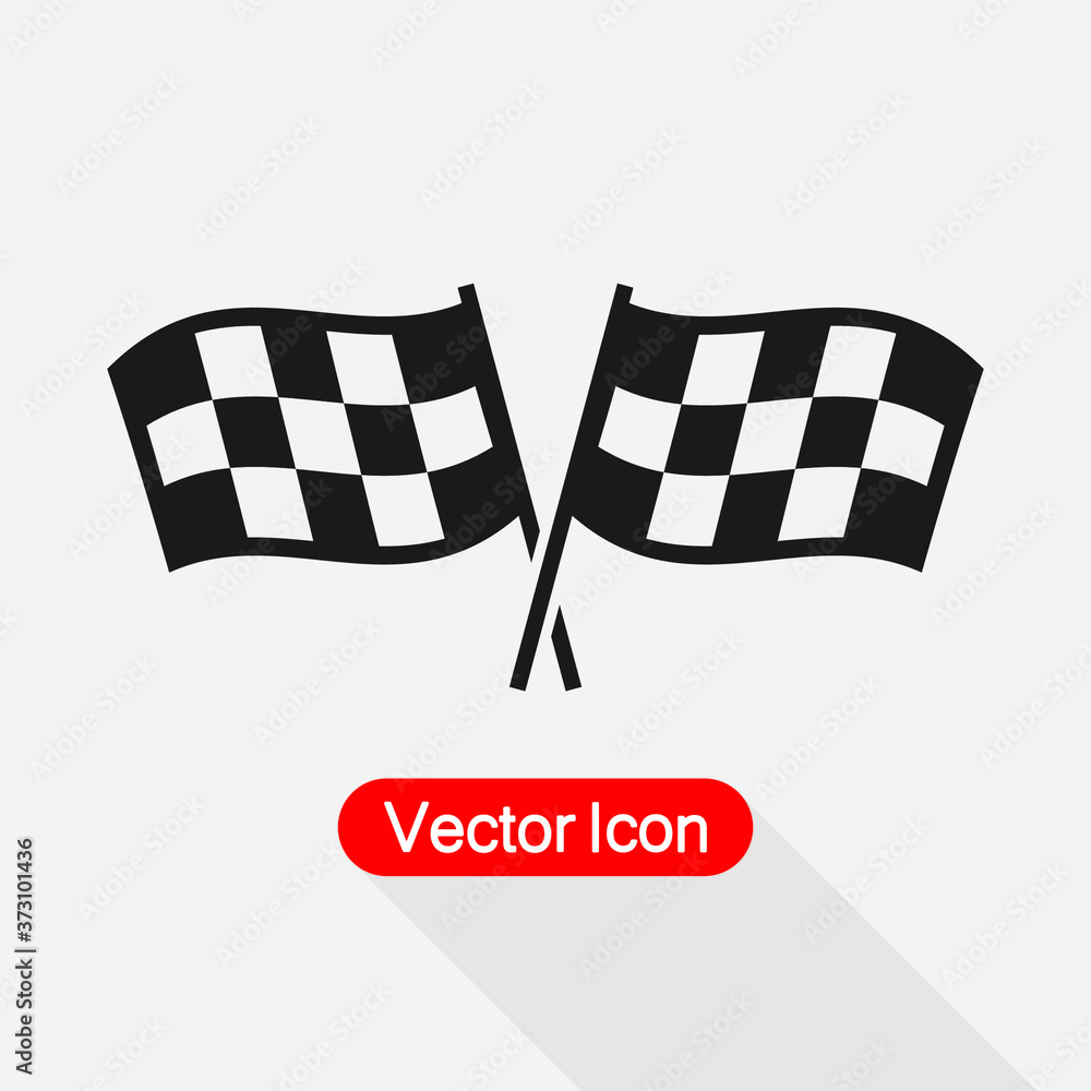 Fototapeta premium Competition Sport Flag Icon vector illustration Eps10