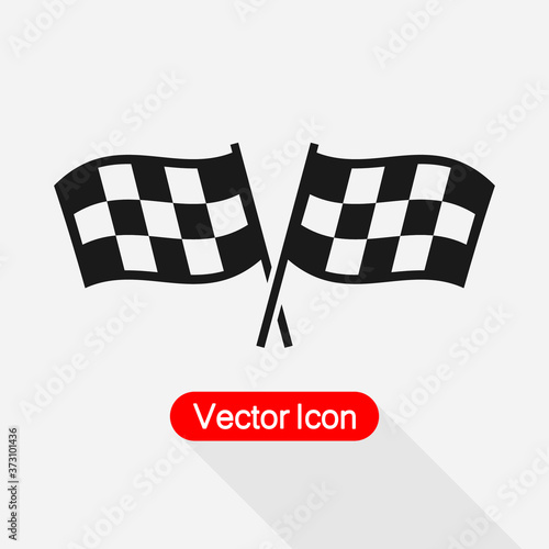 Competition Sport Flag Icon vector illustration Eps10
