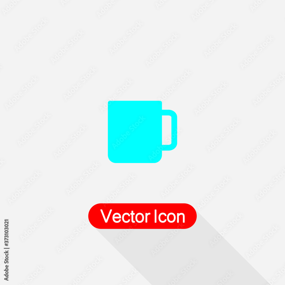 Cup Icon In Circle With Long Shadow Vector Illustration Eps10 Cup Icon In Circle With Long Shadow Vector Illustration Eps10
