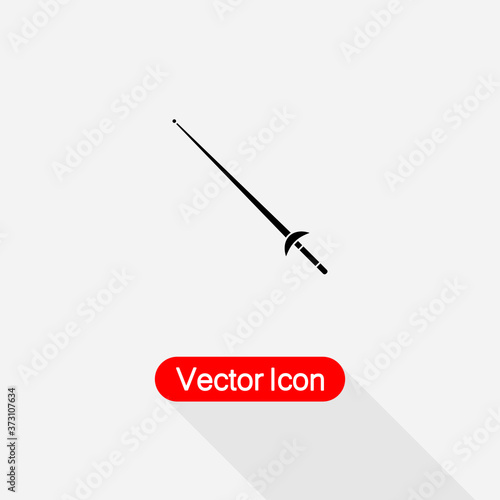 Fencing Sport Icon, Fencing Sword Icon, Cross Rapiers Icon vector illustration eps 10