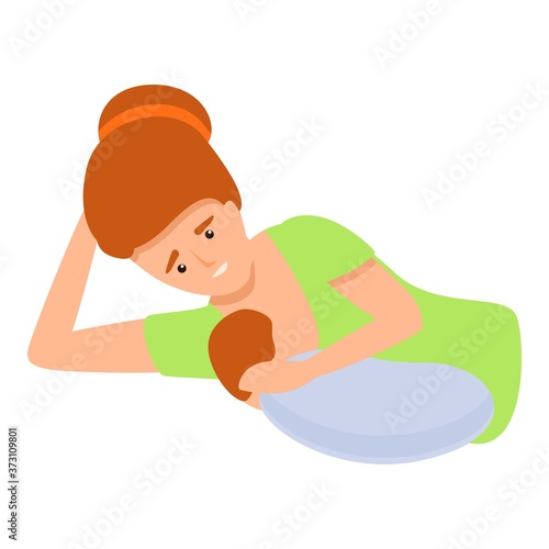 Breast feeding lactation icon. Cartoon of breast feeding lactation vector icon for web design isolated on white background