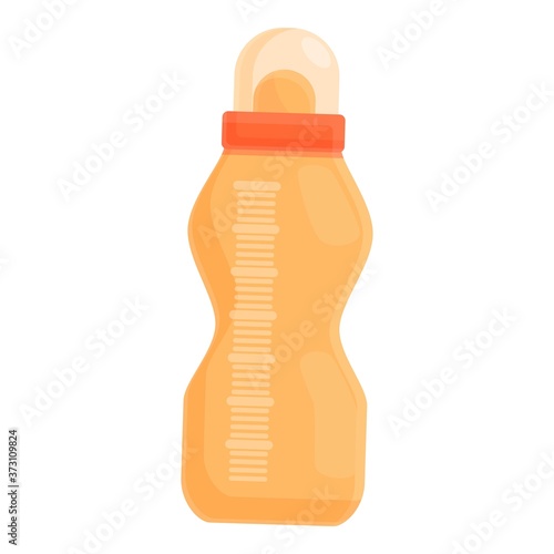 Breast feeding milk bottle icon. Cartoon of breast feeding milk bottle vector icon for web design isolated on white background