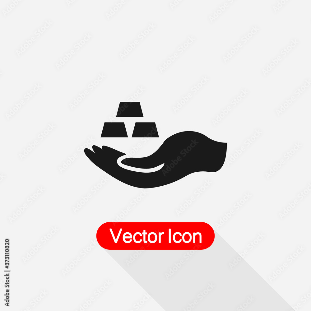 Gold Bars In The Hand Vector Illustration Eps10 Gold Bars In The Hand Vector Illustration Eps10