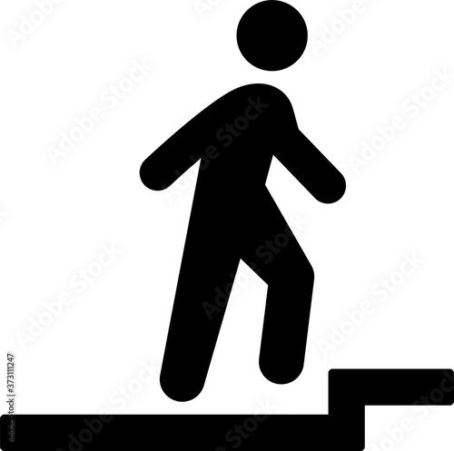 段差を上る人のピクトグラム