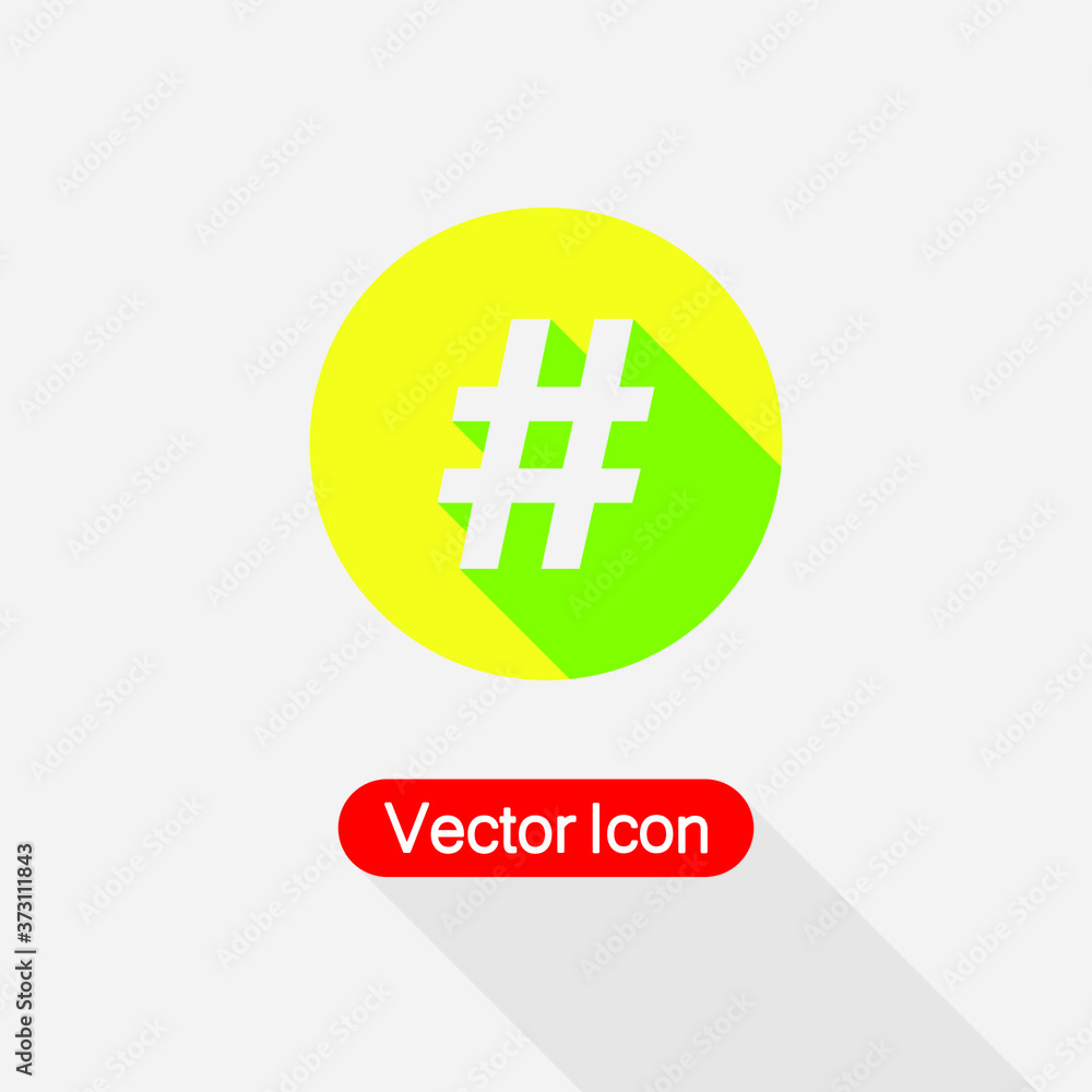 Obraz premium Hashtag Icon Vector Illustration Eps10
