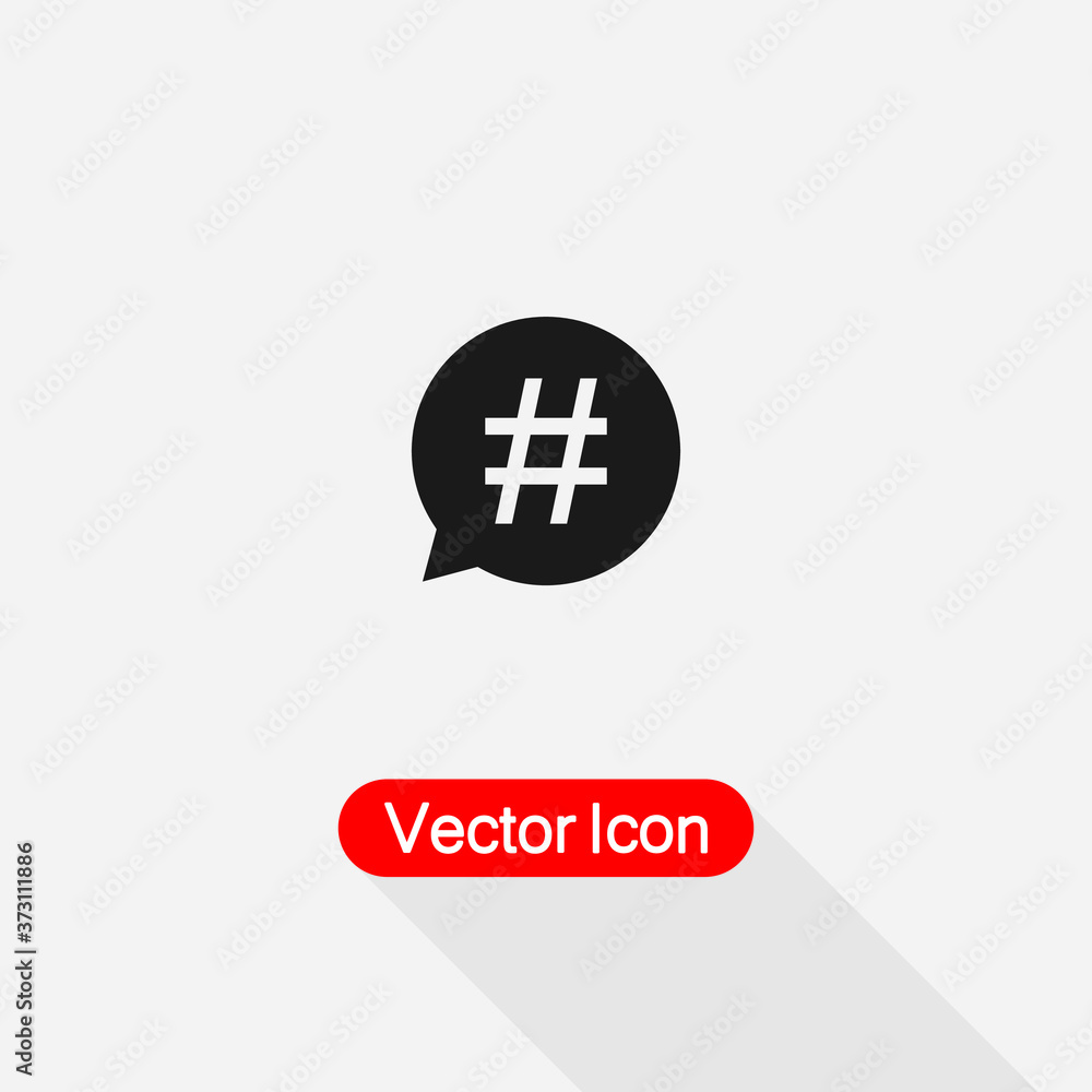 Obraz premium Hashtag Icon Vector Illustration Eps10