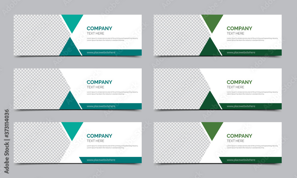 Fototapeta premium Corporate ads banner template idea with editable file