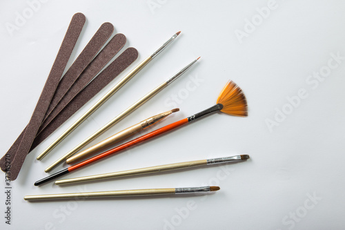 Wallpaper Mural Manicure tools. manicure brushes and files. Torontodigital.ca