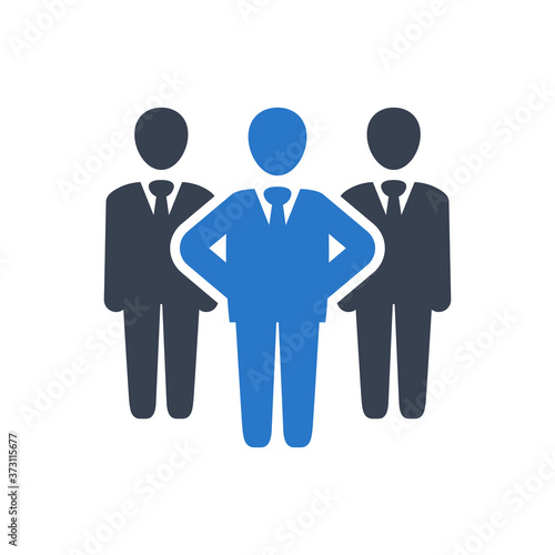 Businessman leader icon