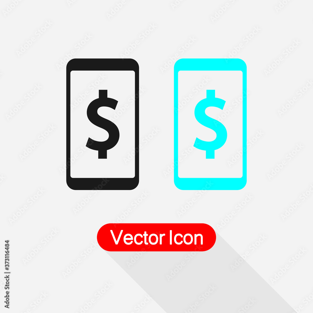 Mobile Phone With Dollar Icon Vector Illustration Eps10 Mobile Phone With Dollar Icon Vector Illustration Eps10