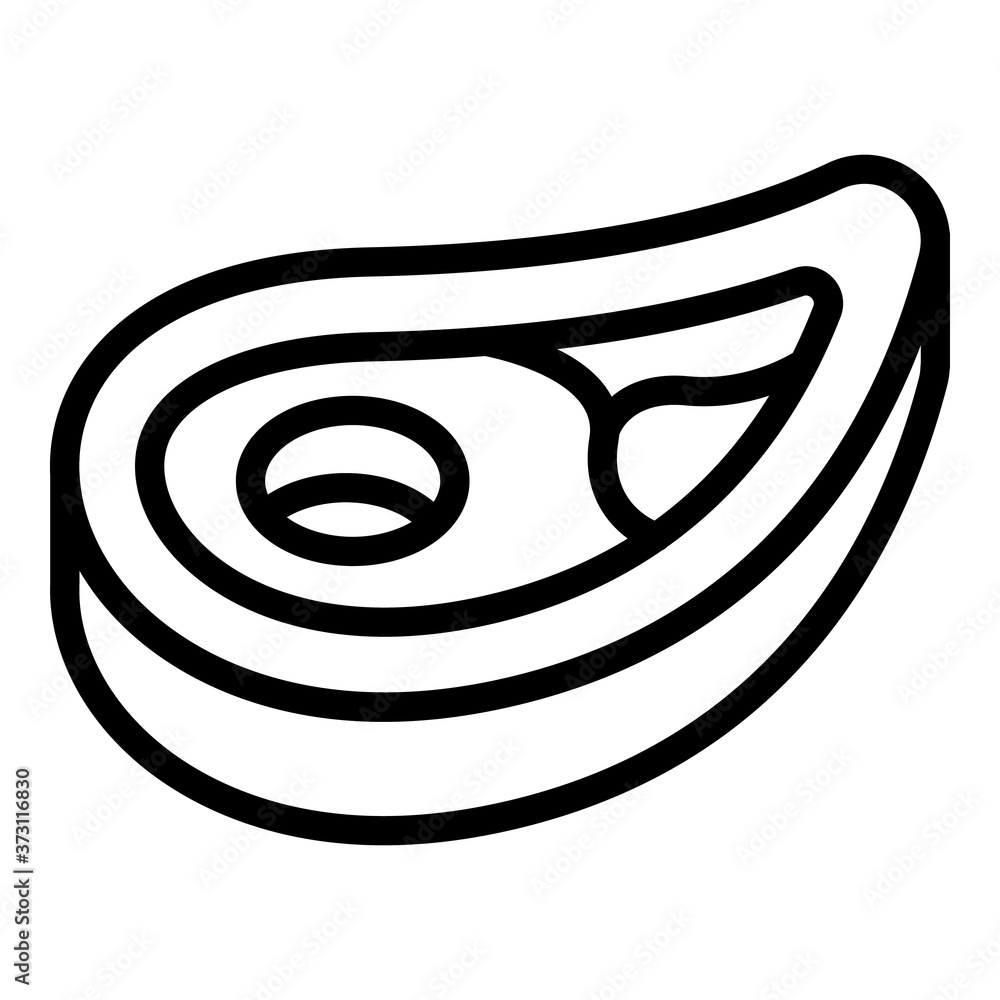 Meat steak icon. Outline meat steak vector icon for web design isolated on white background Meat steak icon. Outline meat steak vector icon for web design isolated on white background