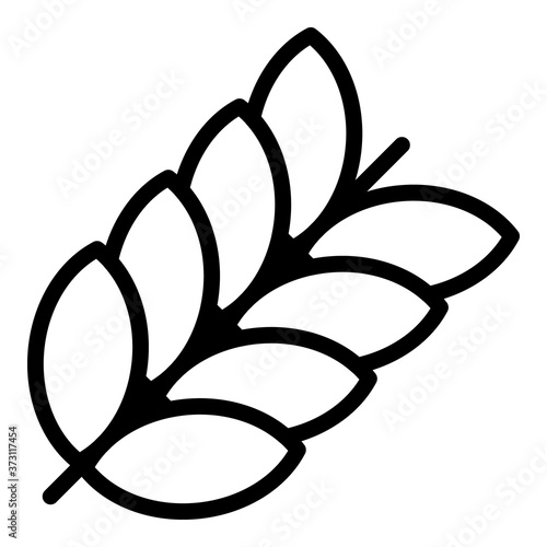 Whole grain icon. Outline whole grain vector icon for web design isolated on white background