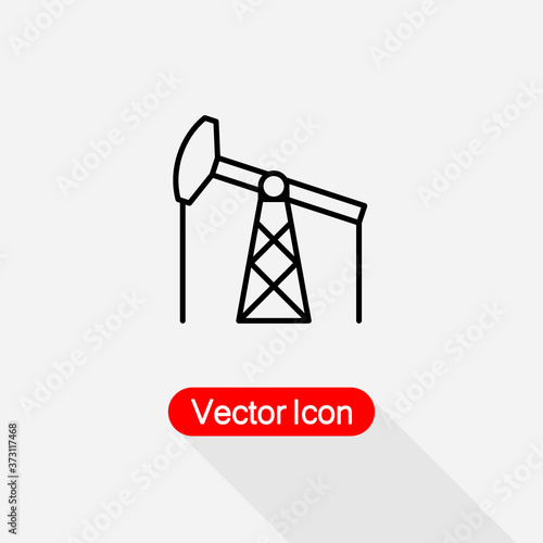 Oil Rig Icon Oil Pump Icon, Oil Pump Logo Vector Illustration Eps10