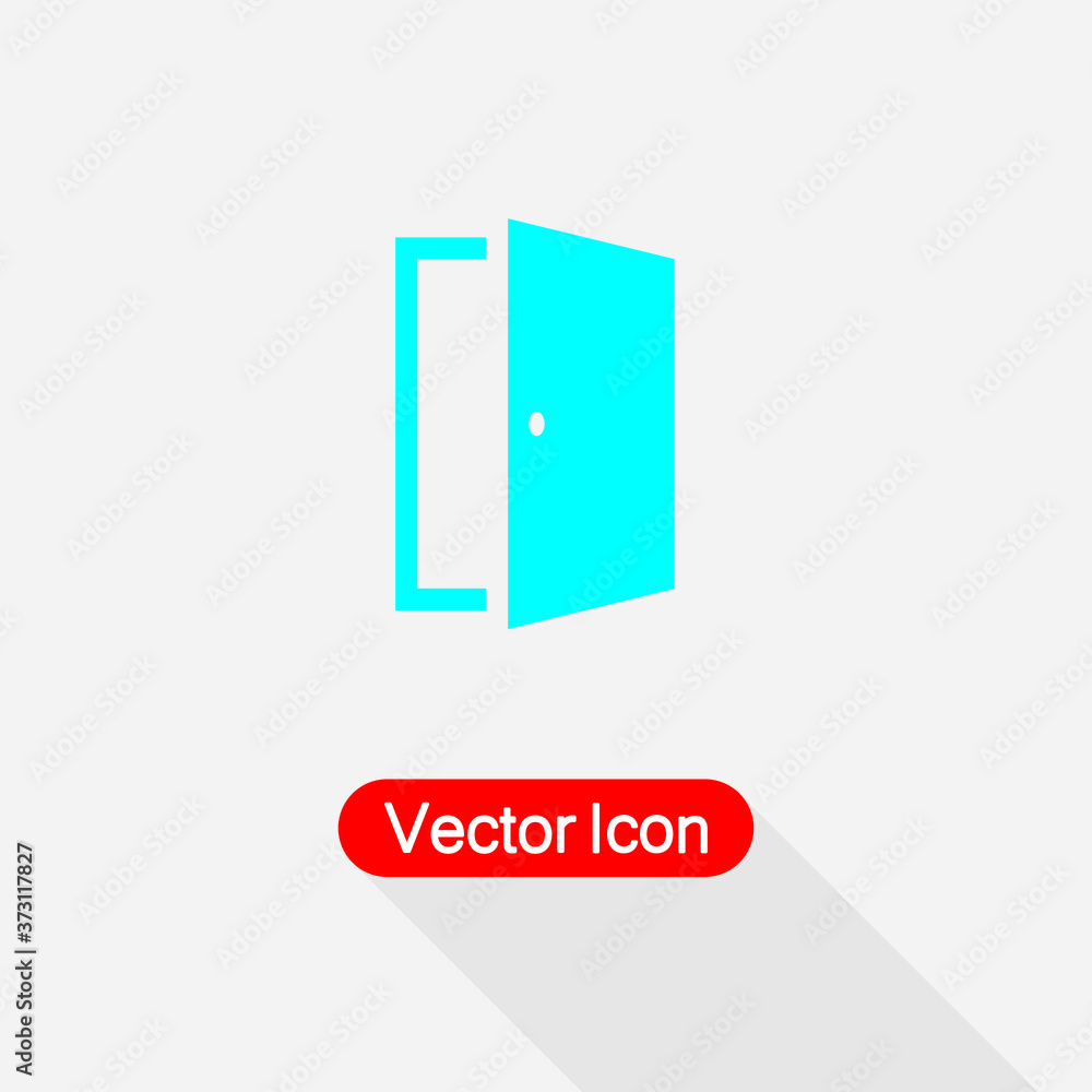 Open The Door Icon Vector Illustration Eps10 Open The Door Icon Vector Illustration Eps10
