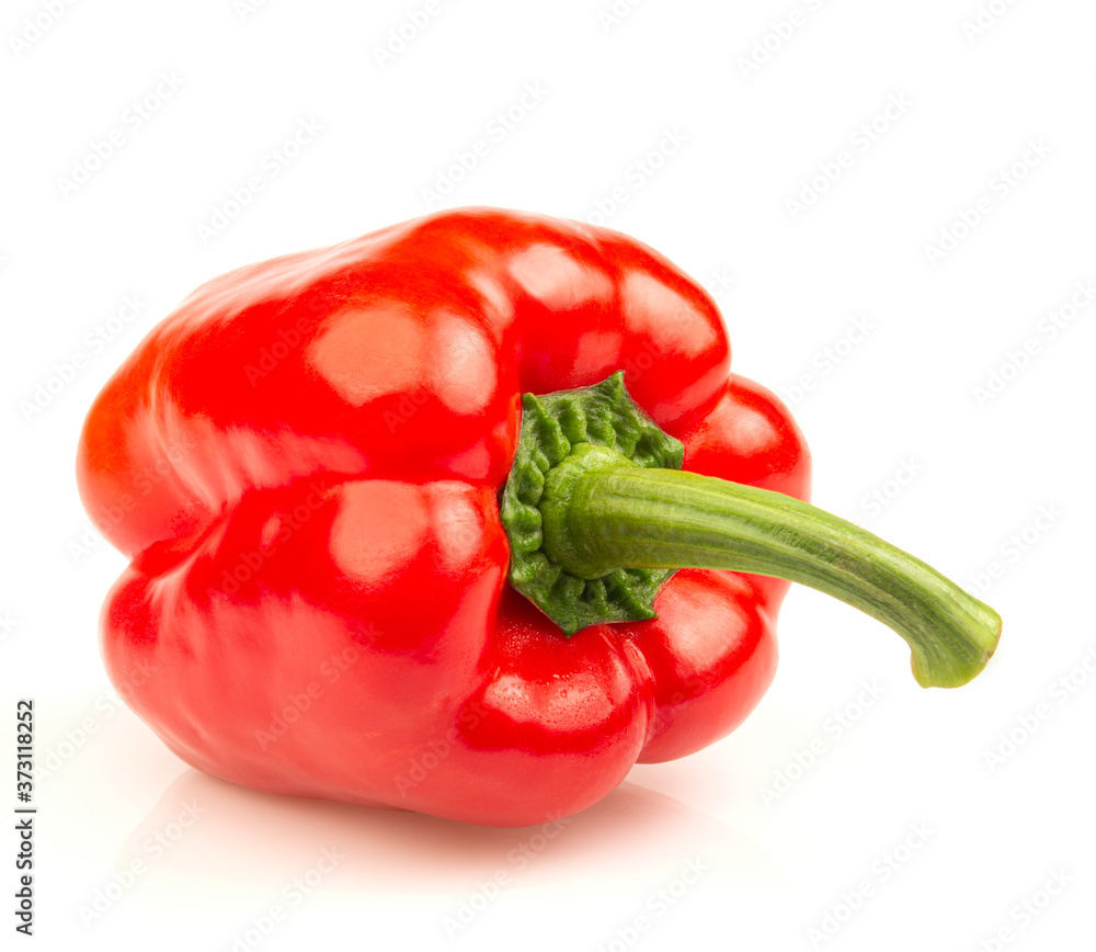 Red Bell pepper isolated on white background Red Bell pepper isolated on white background
