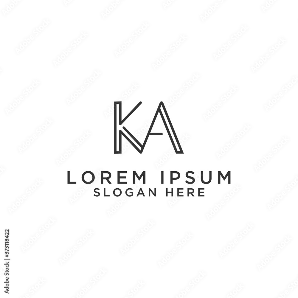 logo design inspiration for companies from the initial letters of the KA logo icon. -Vector logo design inspiration for companies from the initial letters of the KA logo icon. -Vector
