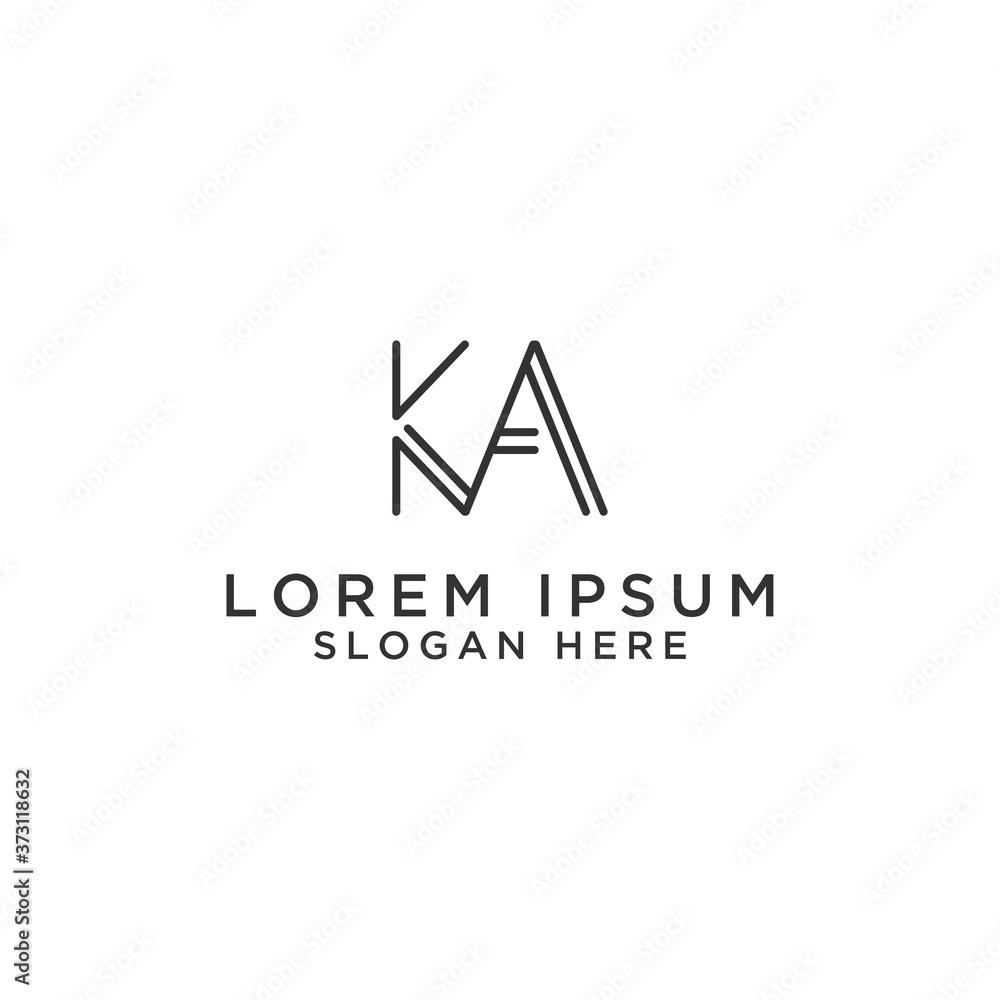 logo design inspiration for companies from the initial letters of the KA logo icon. -Vector logo design inspiration for companies from the initial letters of the KA logo icon. -Vector