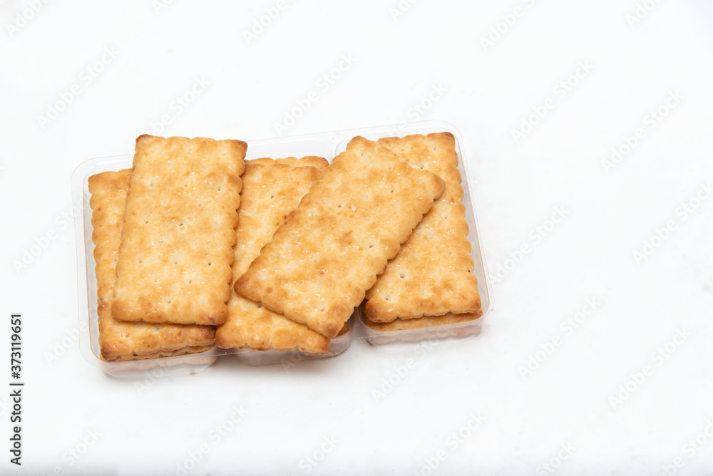 Biscuits on a white background. Biscuits on a white background.