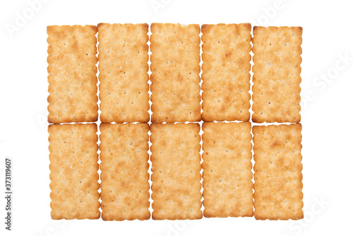 Biscuits on a white background.