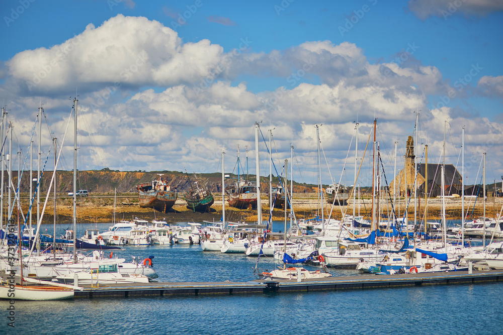 Port of Camaret-sur-Mer, popular tourist attraction in Brittany, France