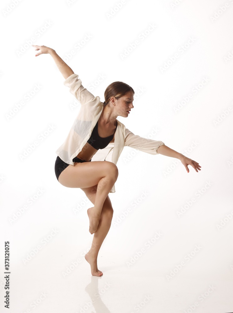 Dancer young girl at the studio