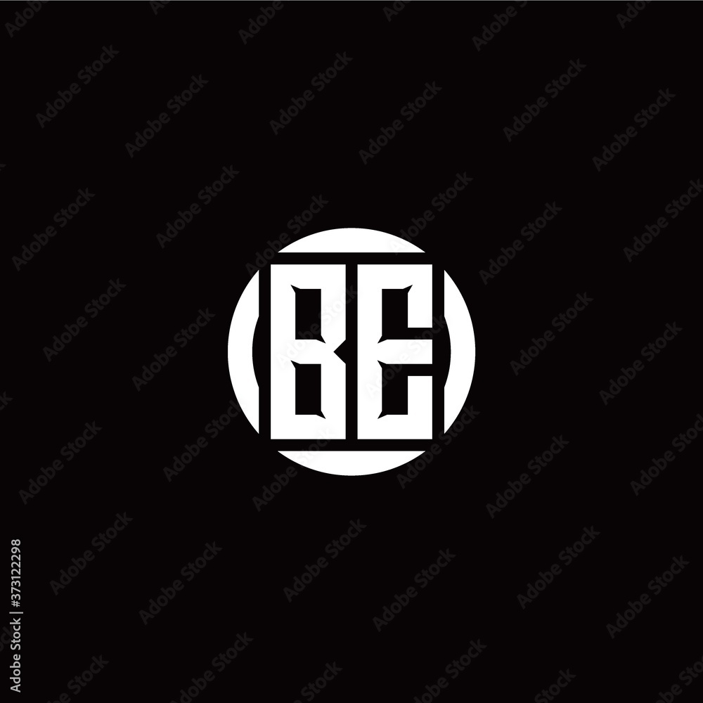 B E initial logo modern isolated with circle template B E initial logo modern isolated with circle template