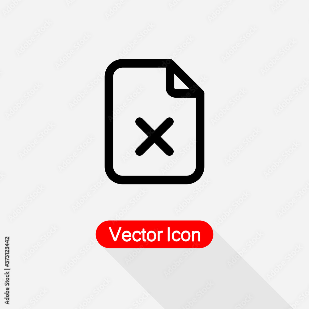 Rejected Document Icon Cross On Paper Icon Vector Illustration Eps10 Rejected Document Icon Cross On Paper Icon Vector Illustration Eps10