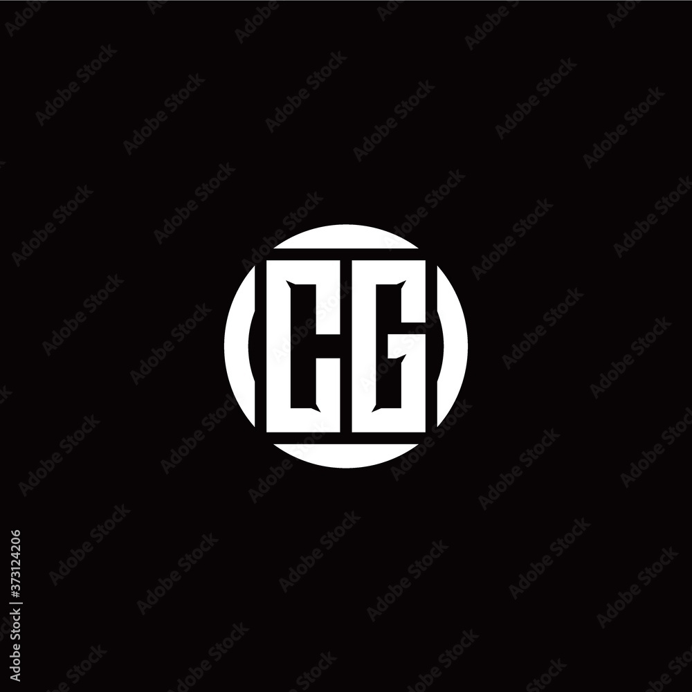 Obraz premium C G initial logo modern isolated with circle template