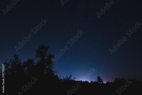 Bright starry night sky