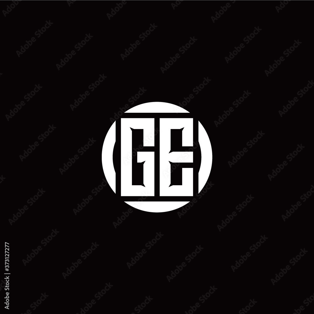 Obraz premium G E initial logo modern isolated with circle template
