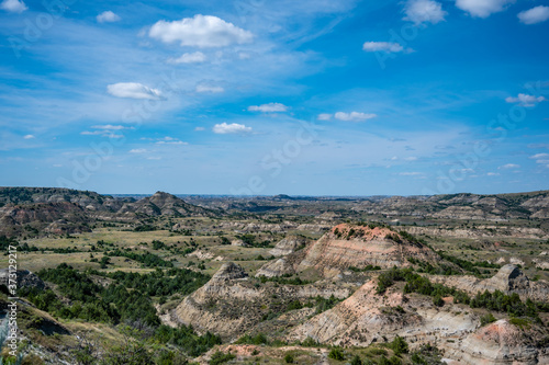 Overlook of Painted Canyon of the Theodore Roosevelt National Park, North Dakota, USA