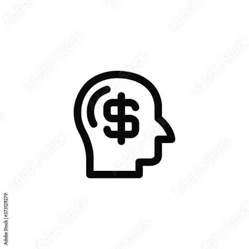 Business Idea Icon, Head Logo, Economy Symbol.