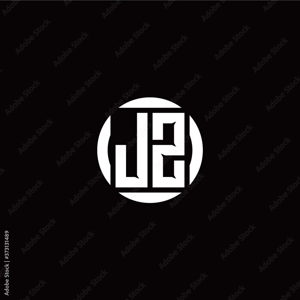 J Z initial logo modern isolated with circle template J Z initial logo modern isolated with circle template