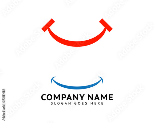 Set of Smile Icon Logo Vector Template Design