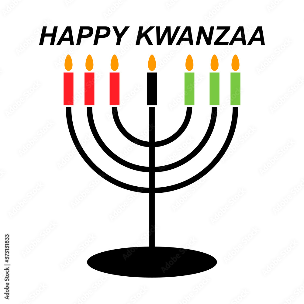 Happy kwanzaa , american design isolated on white background. Greeting card, vector illustration Happy kwanzaa , american design isolated on white background. Greeting card, vector illustration