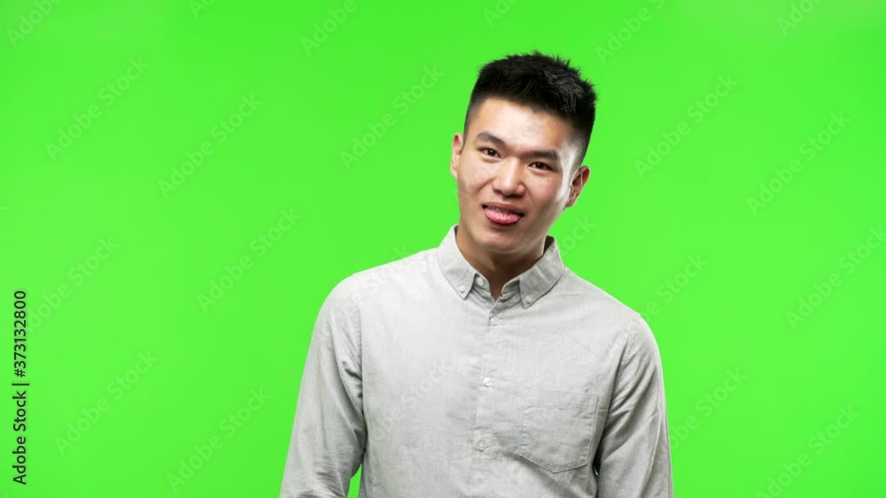 Young handsome chinese man funnny and friendly Young handsome chinese man funnny and friendly
