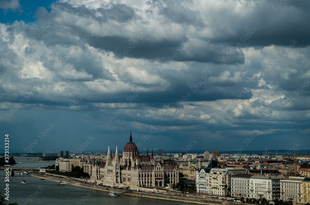 Panoramic view of the Budapest, Hungary
