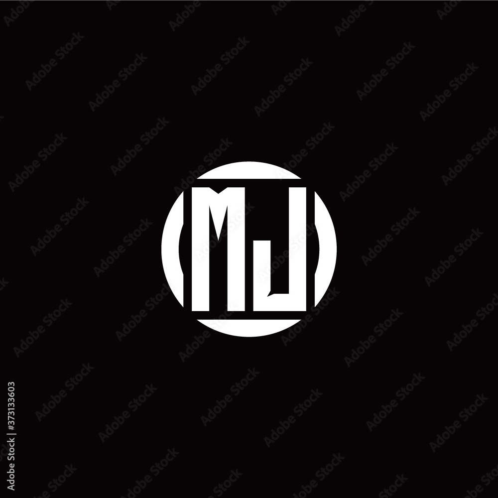 M J initial logo modern isolated with circle template M J initial logo modern isolated with circle template