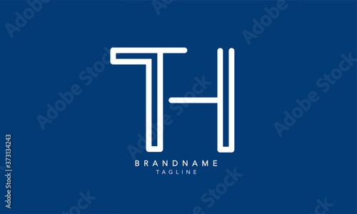 Alphabet letters Initials Monogram logo TH, HT, T and H
