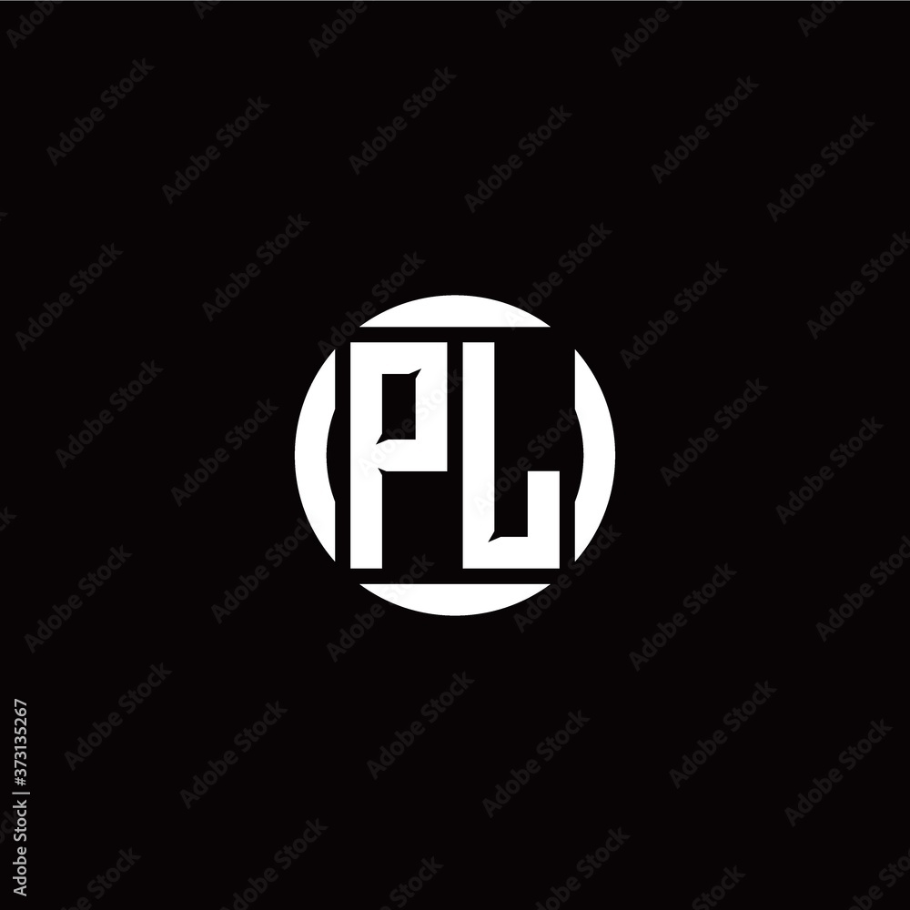 P L initial logo modern isolated with circle template P L initial logo modern isolated with circle template