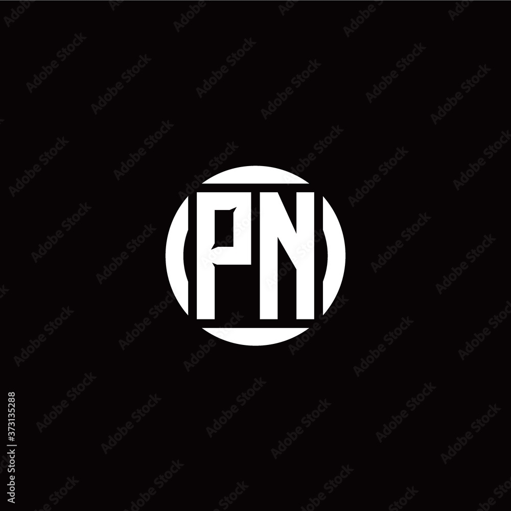 P N initial logo modern isolated with circle template P N initial logo modern isolated with circle template